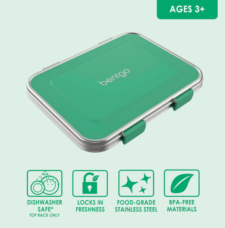 Green 💚| Bentgo Kids Stainless Steel Lunch Box