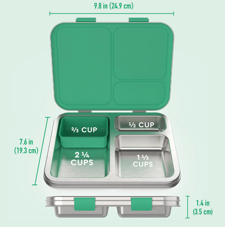 Green 💚| Bentgo Kids Stainless Steel Lunch Box