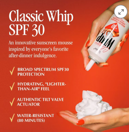 Mini Vacation Sunscreen Classic Whip - SPF 30 | 4oz ☀️