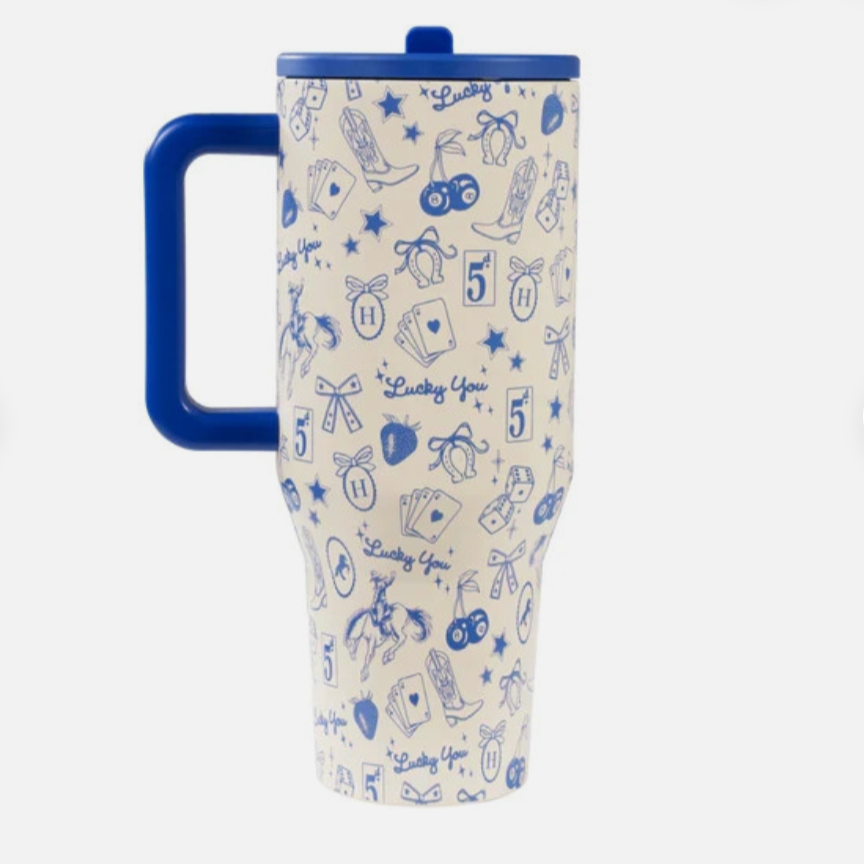 Blue Western Charm 💙🐴|  Hydrojug Traveler 946 ml | 32 oz
