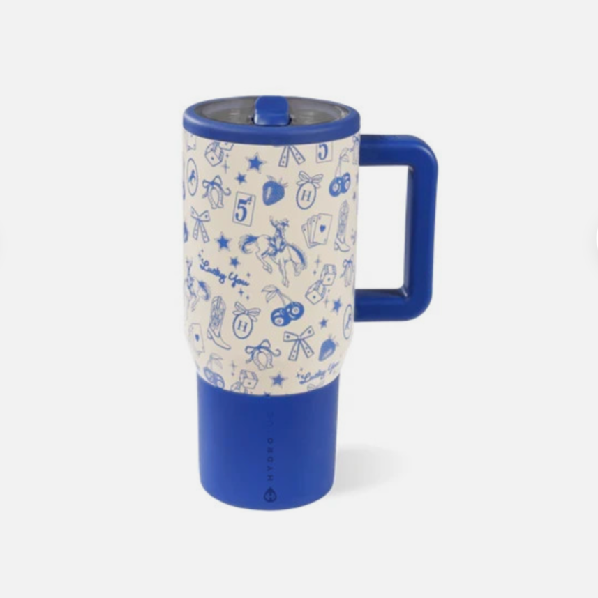 Blue Western Charm 💙🐴| Hydrojug Traveler 591 ml | 20 oz