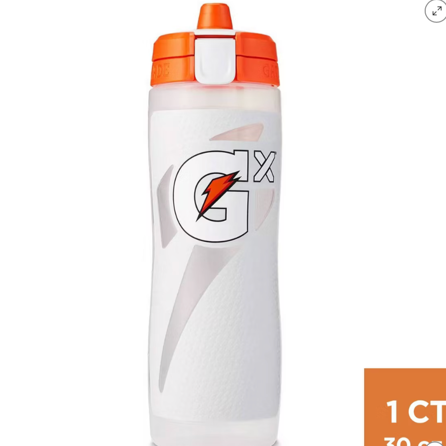 White 🦢| Gatorade GX Botella de Plástico 887 ml |30oz