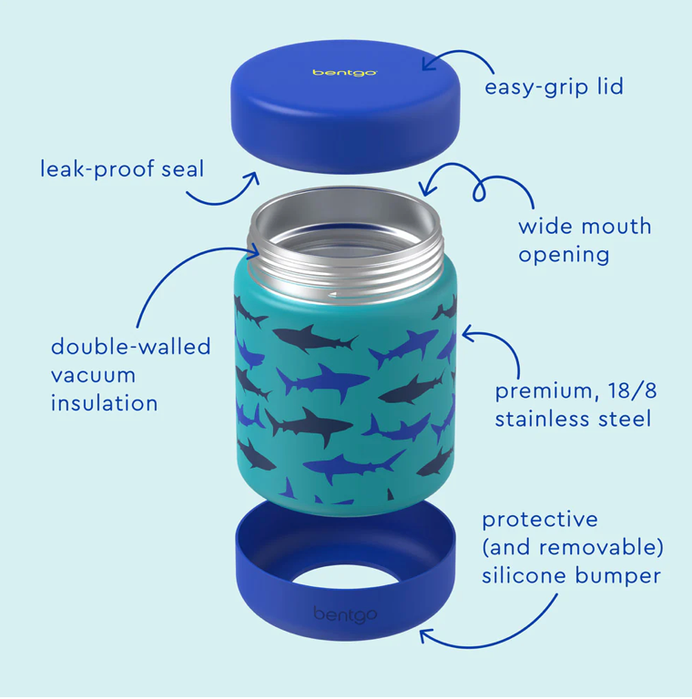 Sharks 🦈| Bentgo Kids Stainless Steel Food Jar