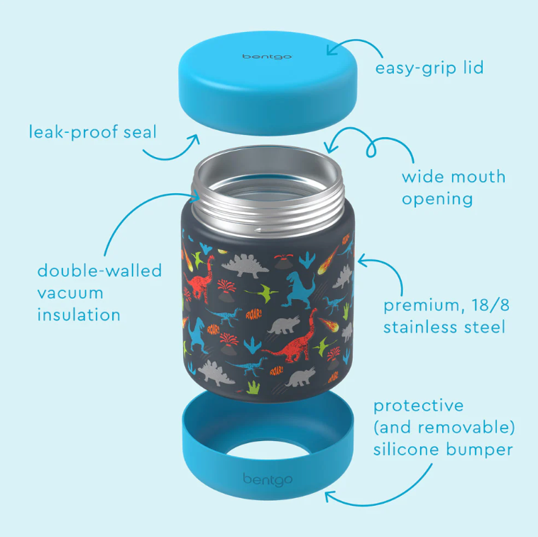 Dinosaur 🦖| Bentgo Kids Stainless Steel Food Jar