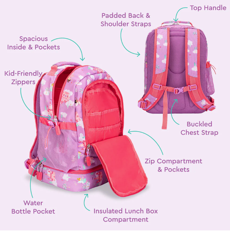Fairies 🧚🏻‍♀️| Bentgo Kids Prints 2-en-1 Mochila y Lonchera