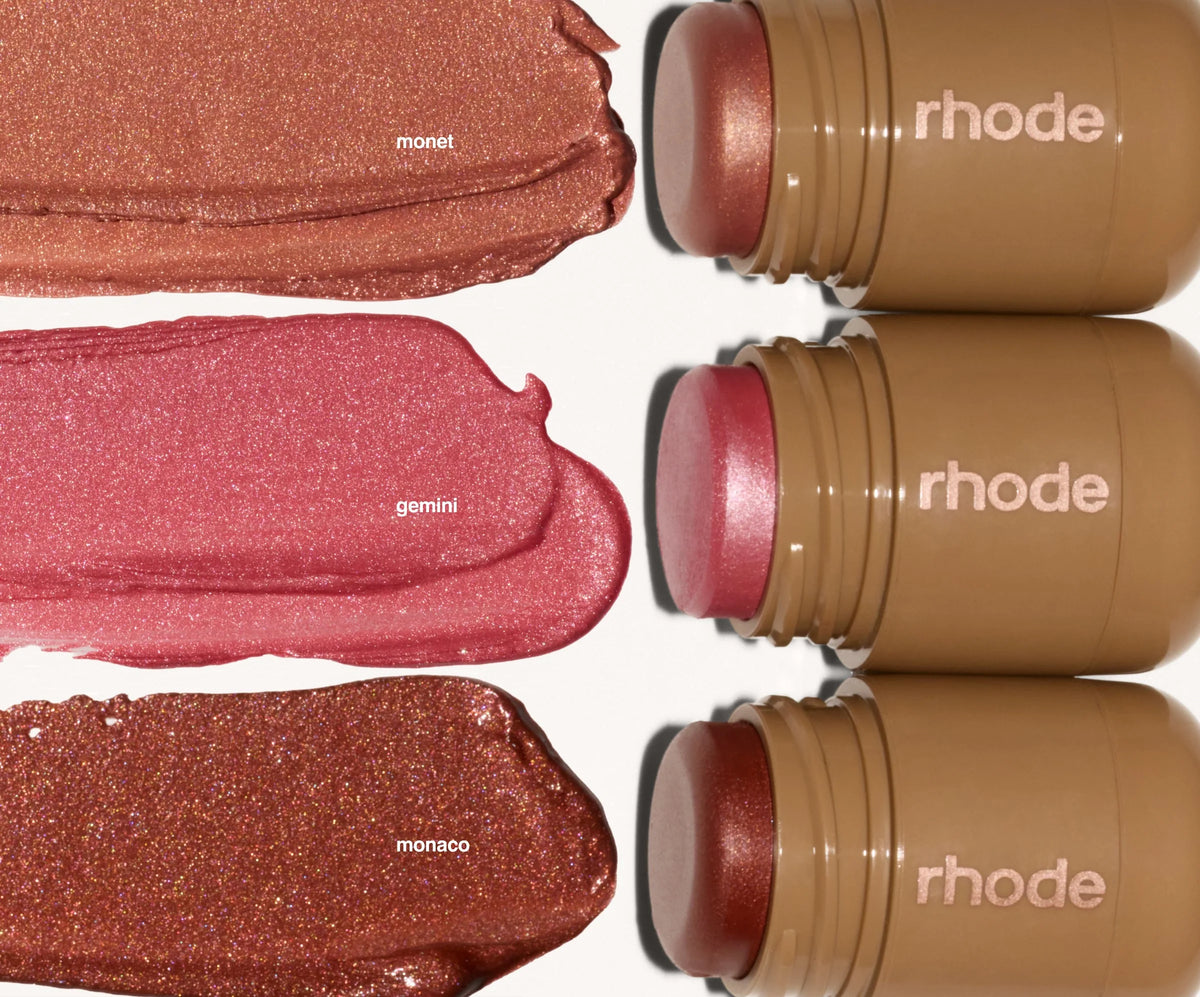 Rhode | Pocket pearl, the mini shimmery flush 💗 | Geminis